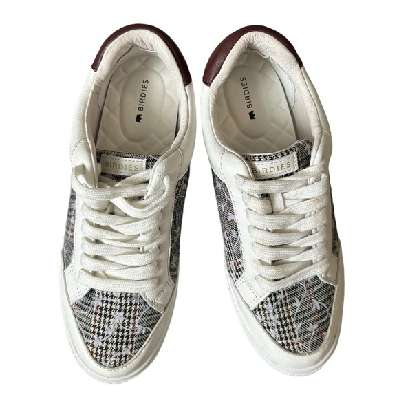 BIRDIES leather and fabric fashion sneakers size 7.5 - Picture 4 of 13